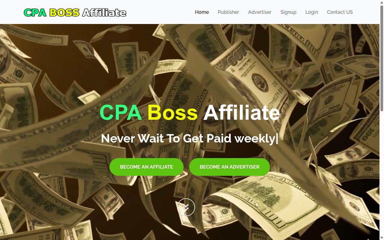 Cpabossaffiliate website screenshot