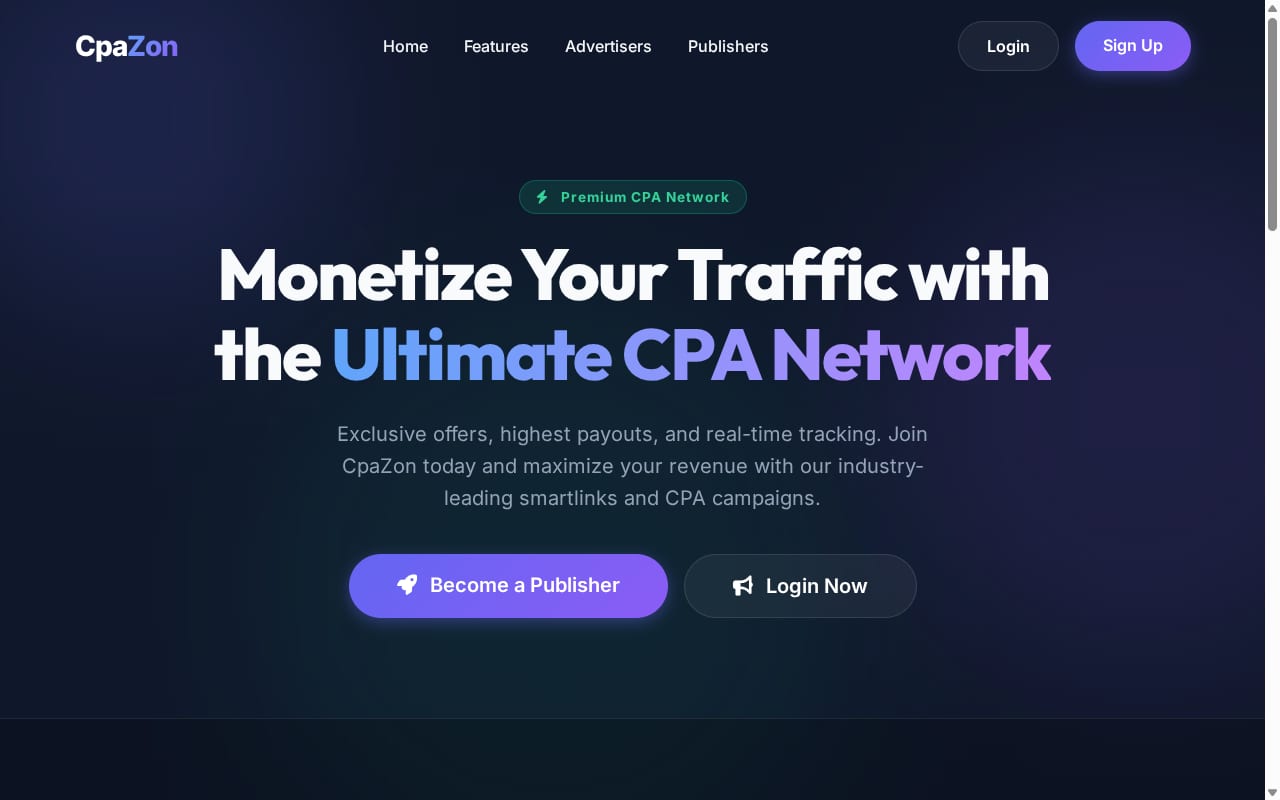 CpaZon website screenshot