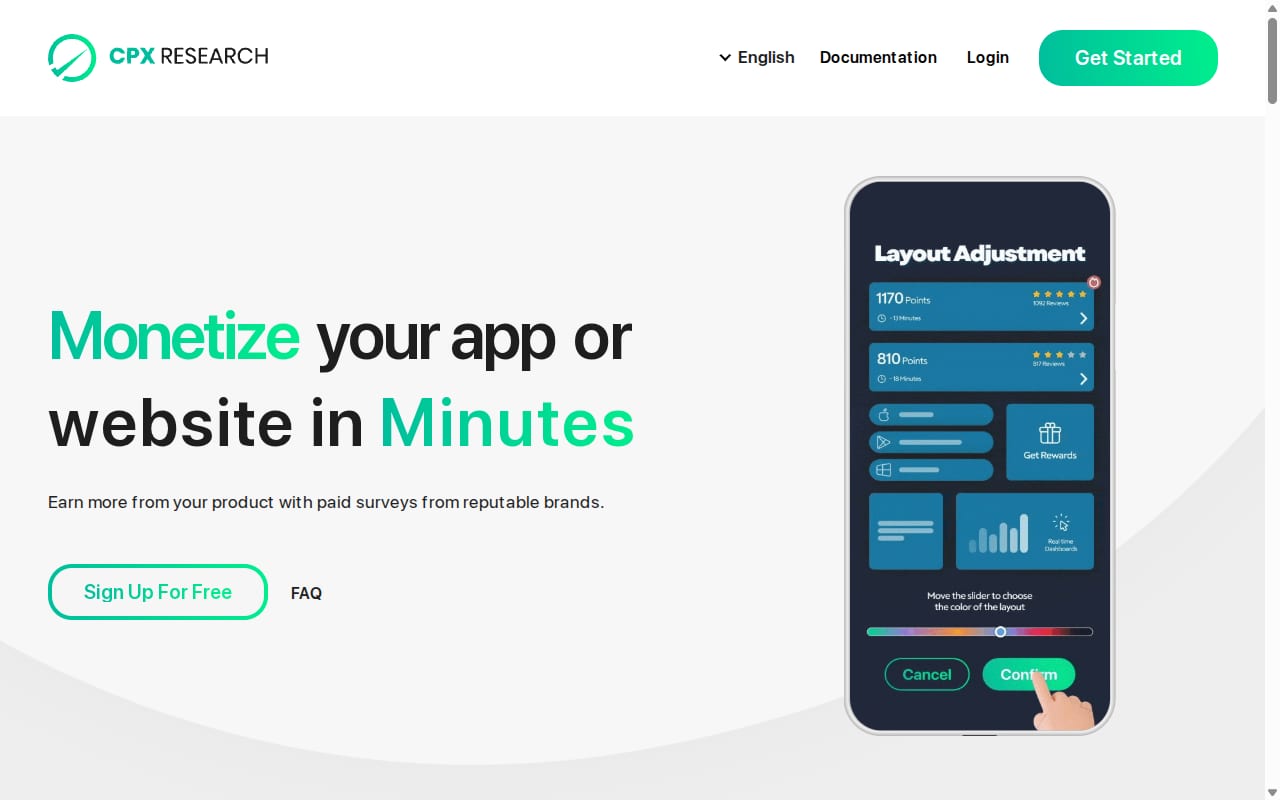 CPX Research website screenshot