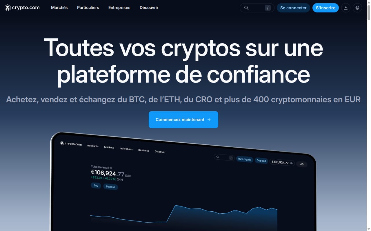 Crypto.com Affiliate Program website screenshot