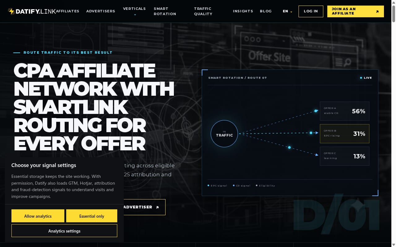Datify.Link website screenshot