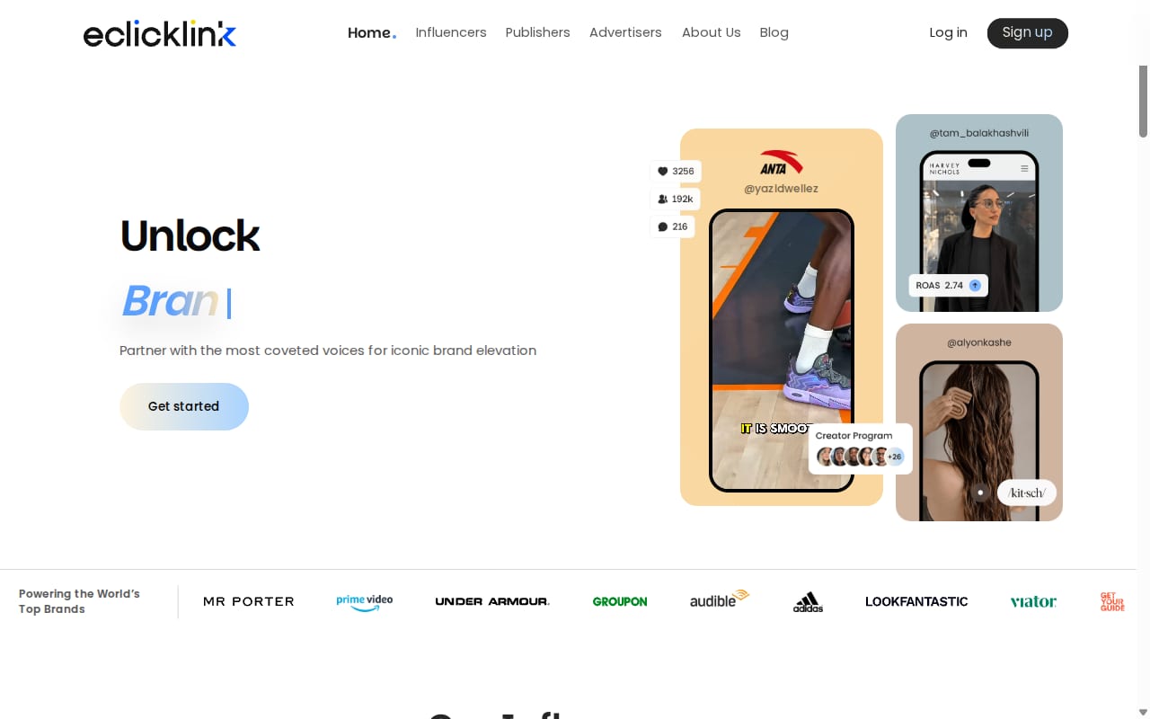 eclicklink website screenshot