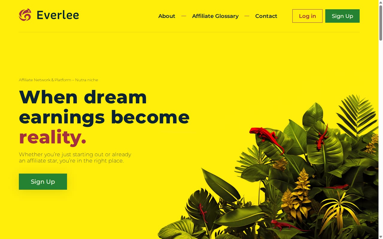 Everlee website screenshot