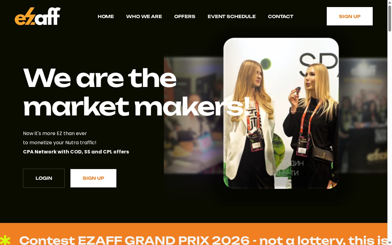 Ezaff website screenshot