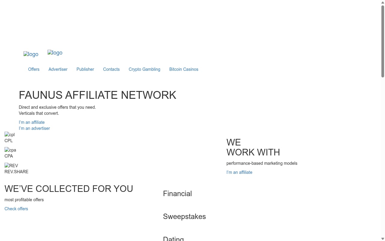 Faunus website screenshot