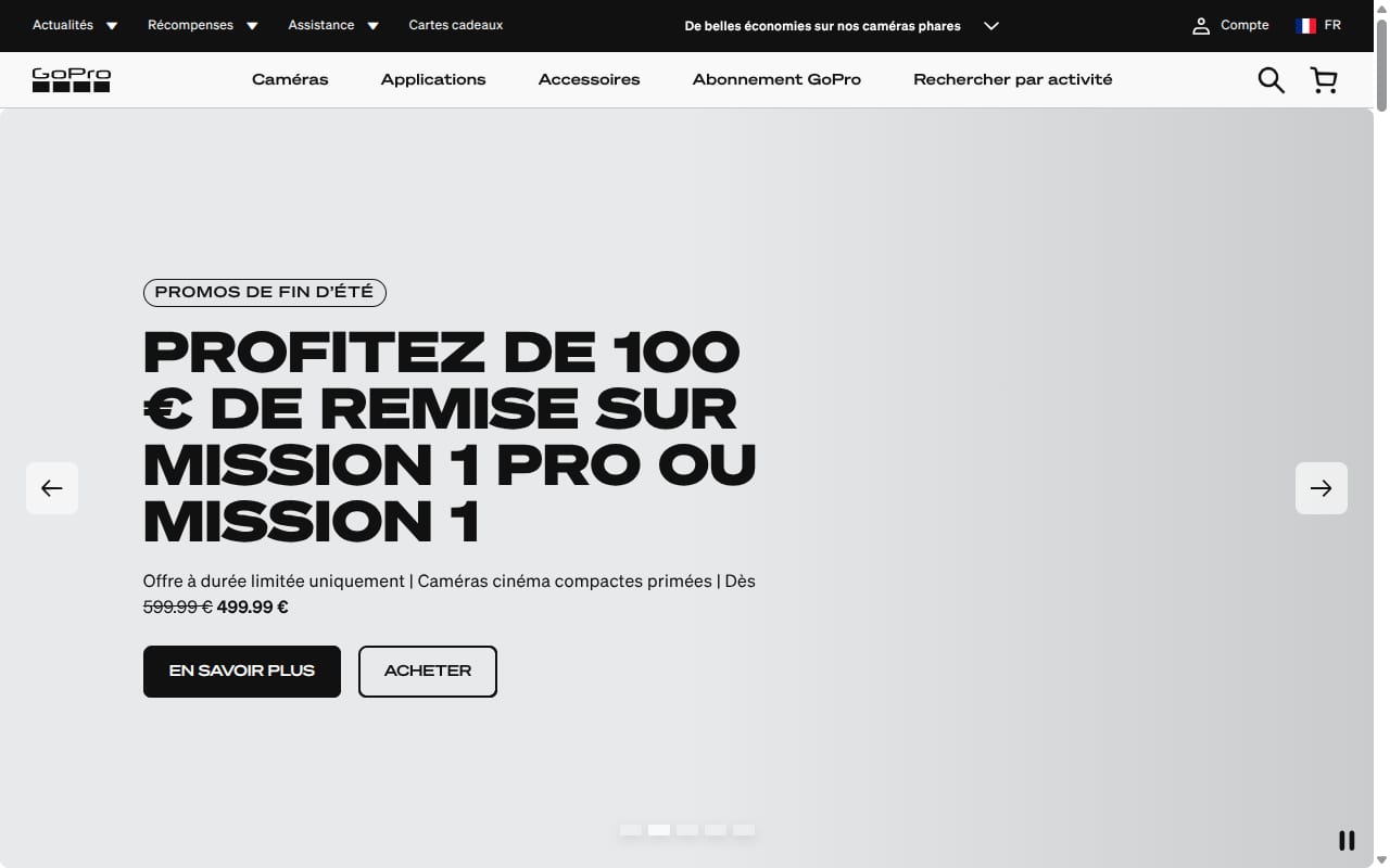 GoPro Affiliate Program website screenshot
