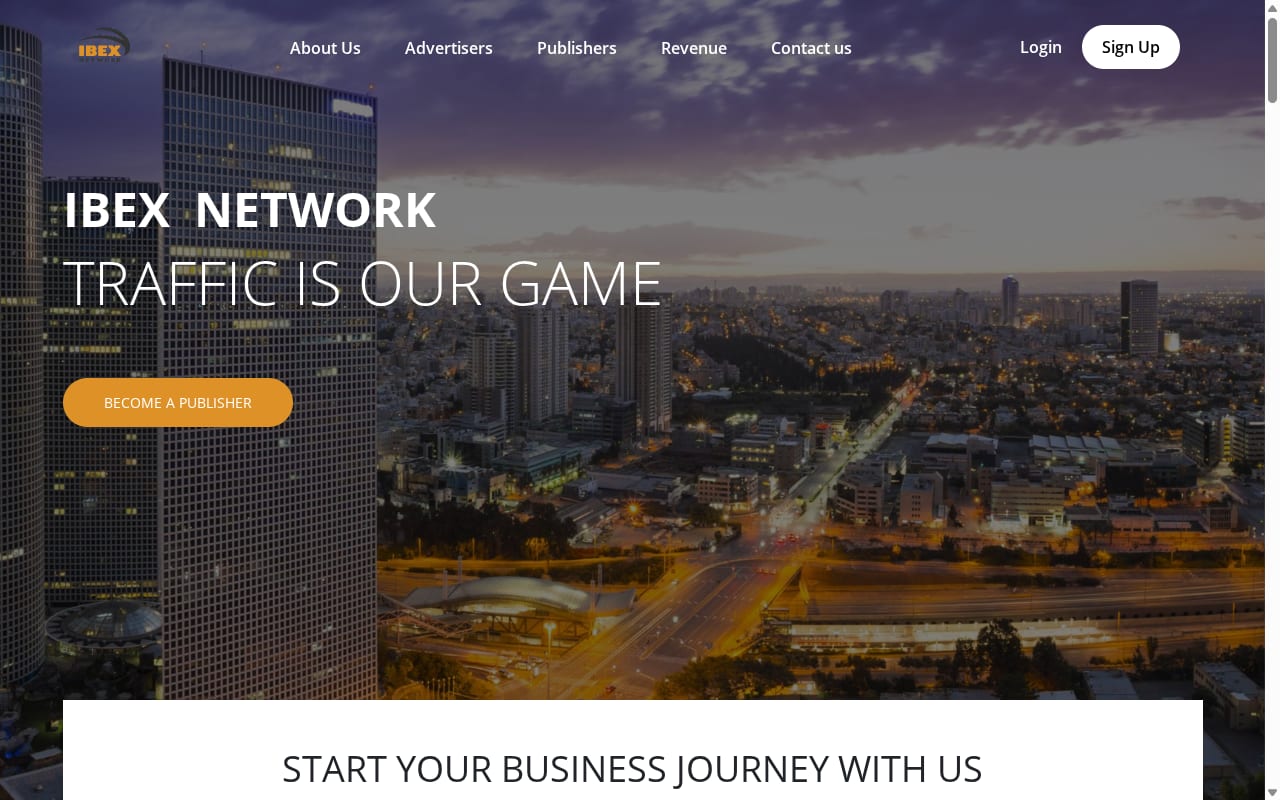 IbexNetwork website screenshot