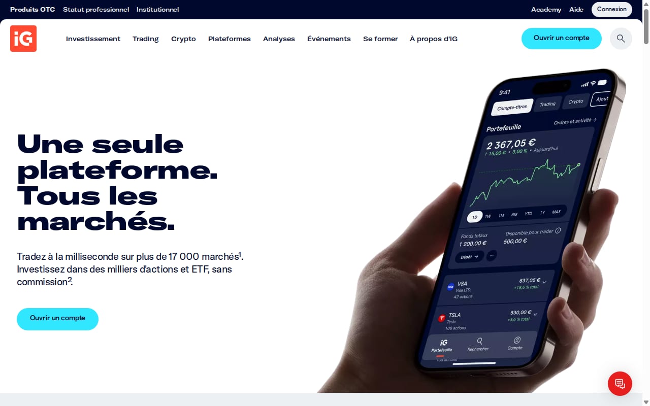 IG Affiliate Program website screenshot