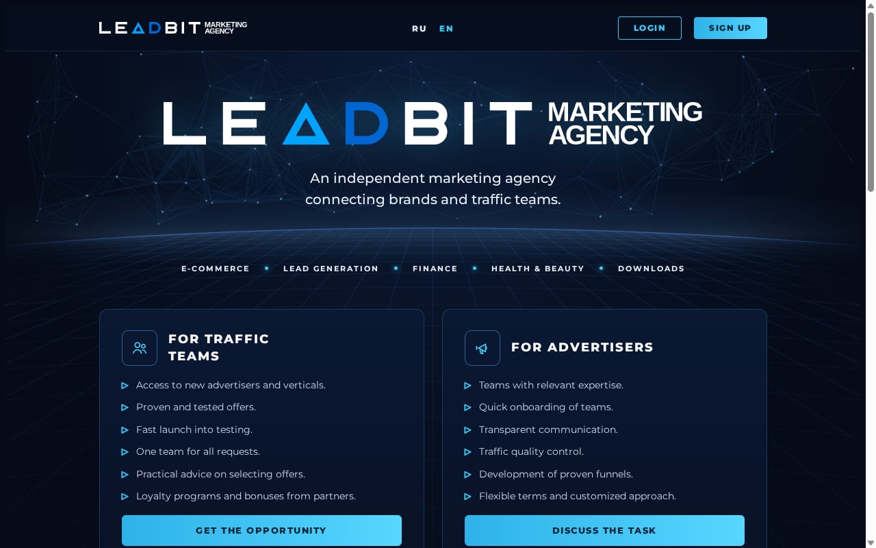 Leadbit website screenshot