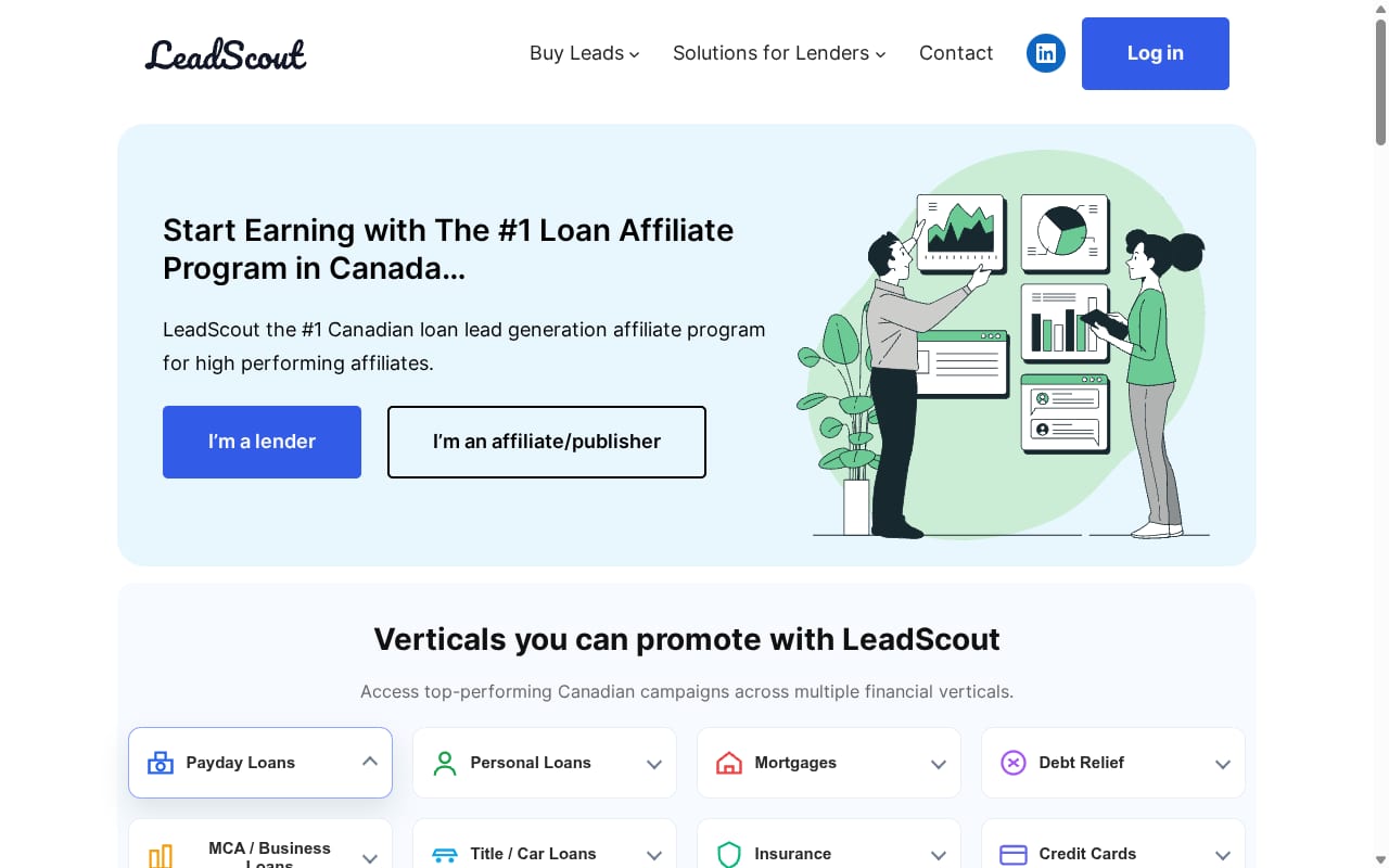 LeadScout website screenshot