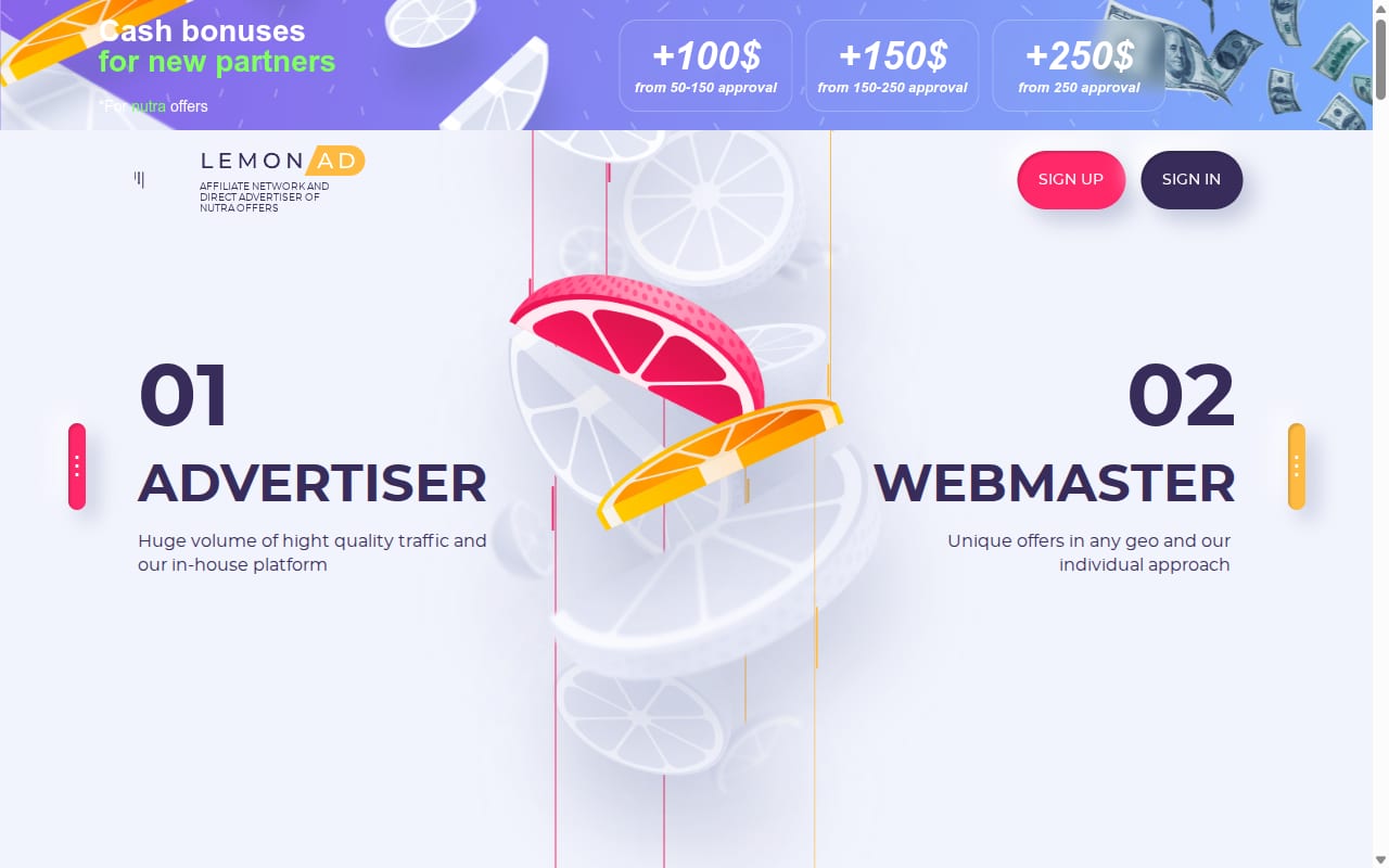 Lemonad website screenshot