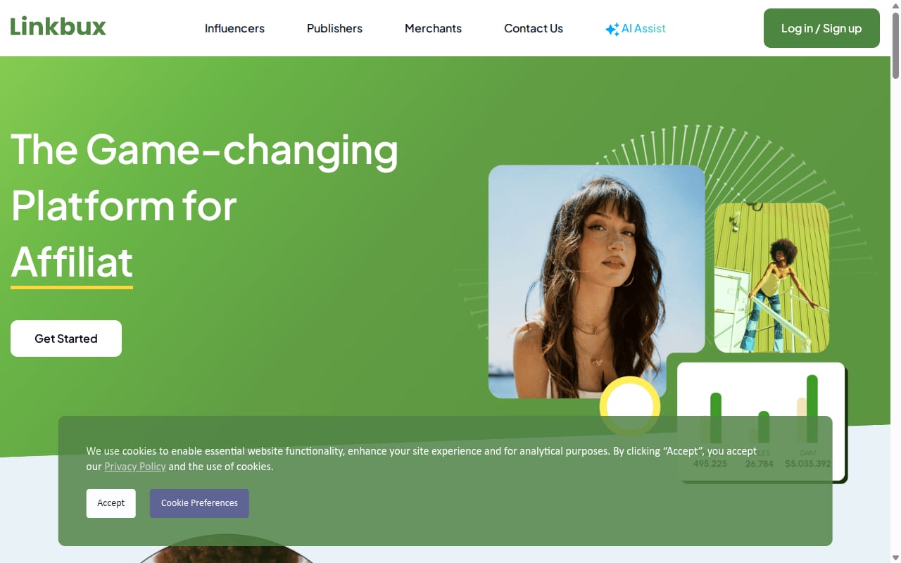 Linkbux website screenshot