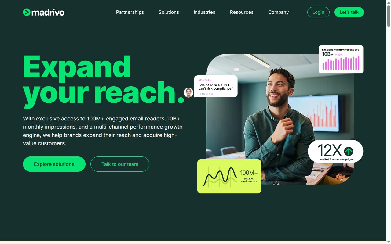 Madrivo website screenshot