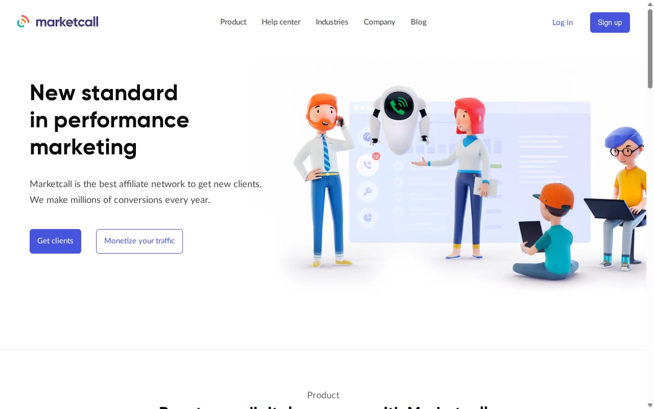 Marketcall website screenshot