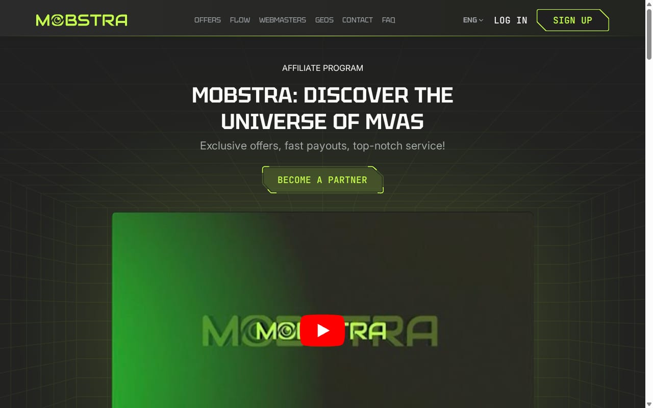 Mobstra website screenshot