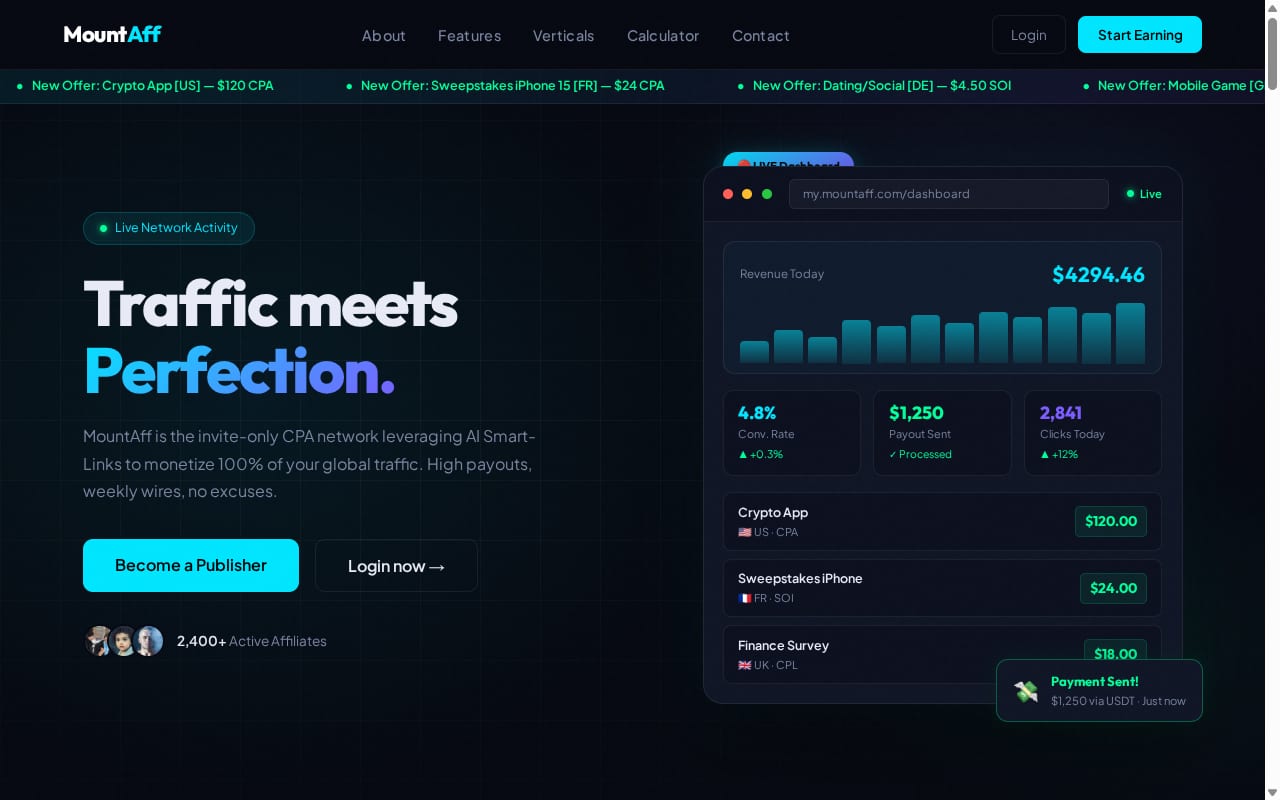 MountAff website screenshot