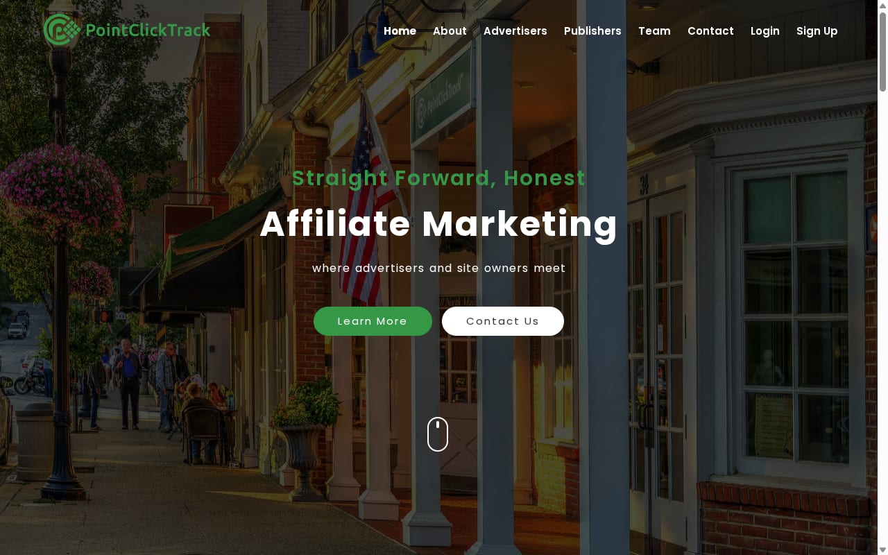 PointClickTrack website screenshot