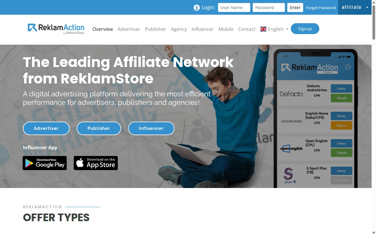ReklamAction website screenshot
