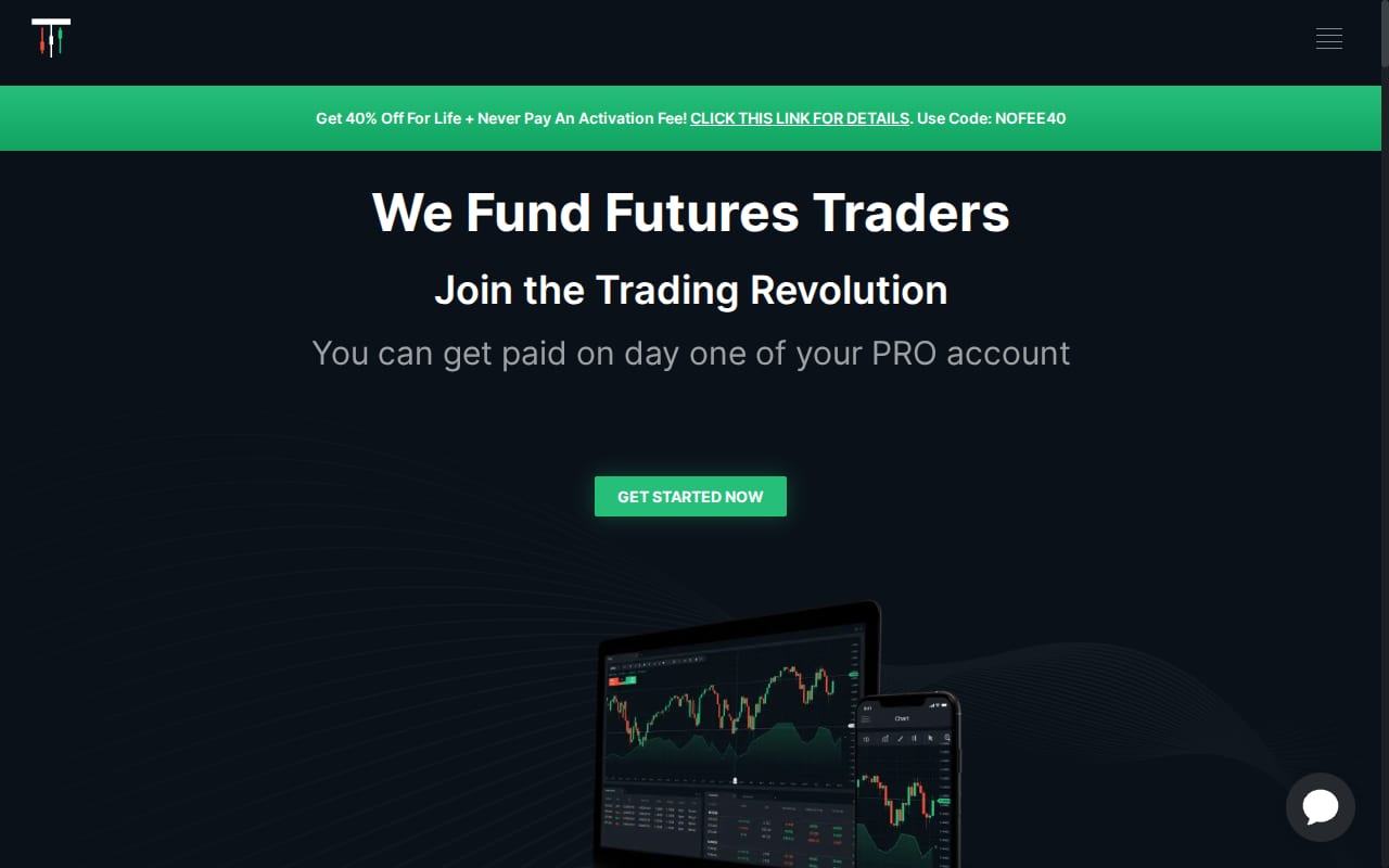 Take Profit Trader website screenshot