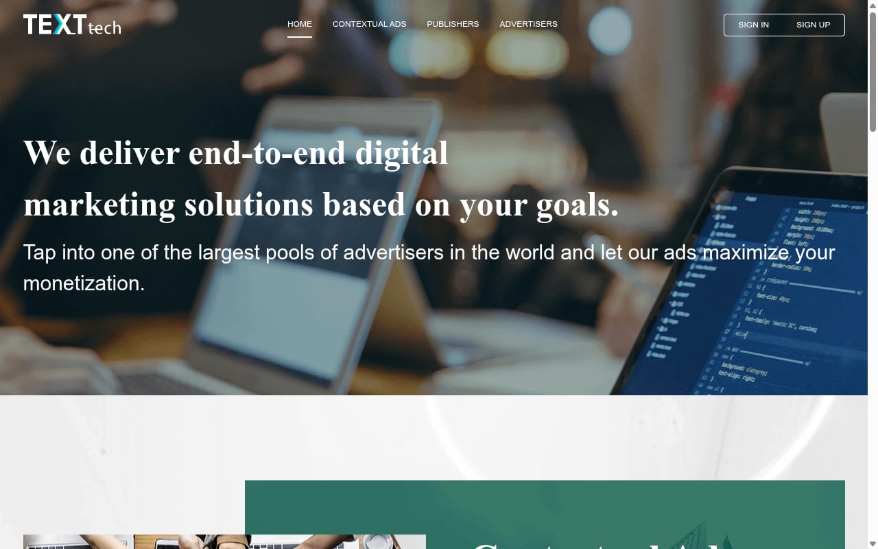 TEXTtech website screenshot