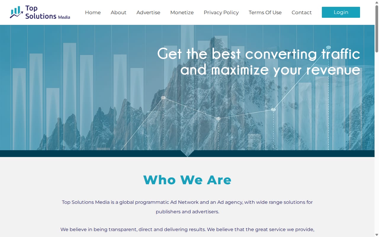 Top Solutions Media LTD website screenshot