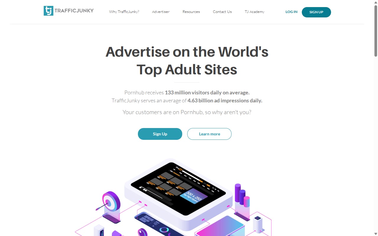 TrafficJunky website screenshot