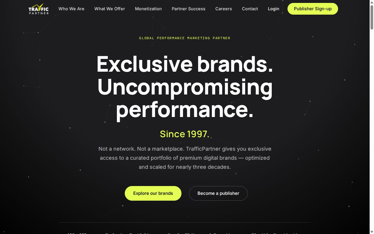 TrafficPartner website screenshot